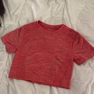 Women's Red Short Sleeve Top